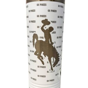 Shop Wyoming Go Pokes Wrap! 22 oz Skinny Steamboat Tumbler