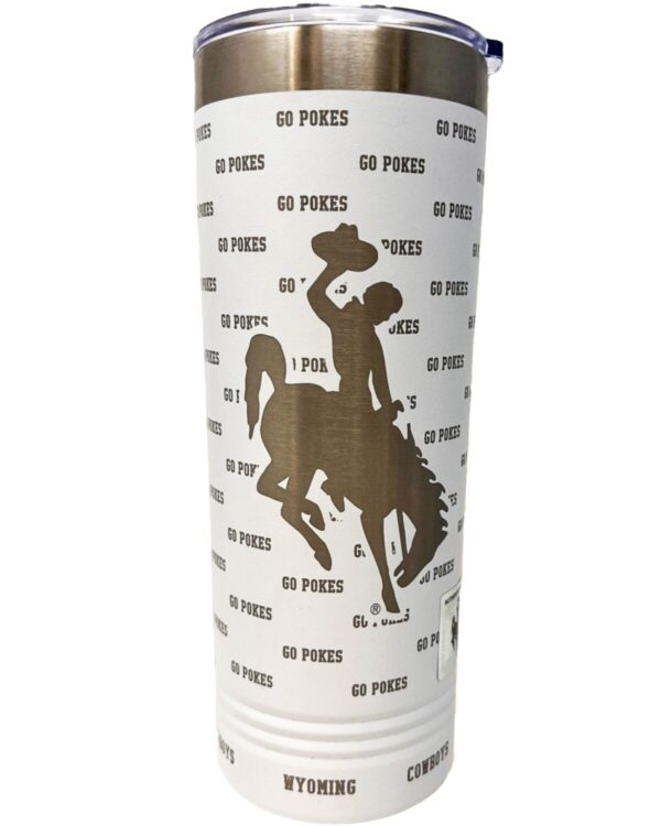 Shop Wyoming Go Pokes Wrap! 22 oz Skinny Steamboat Tumbler