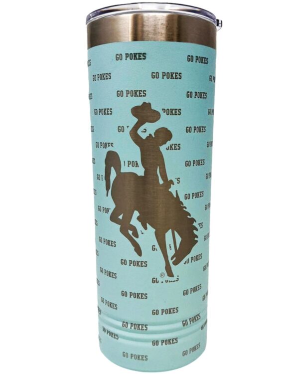 Shop Wyoming Go Pokes Wrap! 22 oz Skinny Steamboat Tumbler