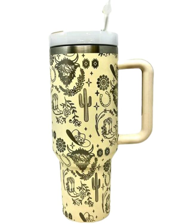 Shop Wyoming 40 oz Western Highlander – Stanley Dupe Tumbler