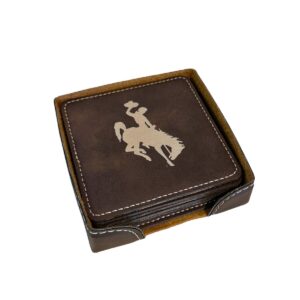 Shop Wyoming Wyoming Steamboat Leatherette Coasters