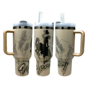 Shop Wyoming 40 oz Wyoming Steamboat Paintbrush Stanley Dupe