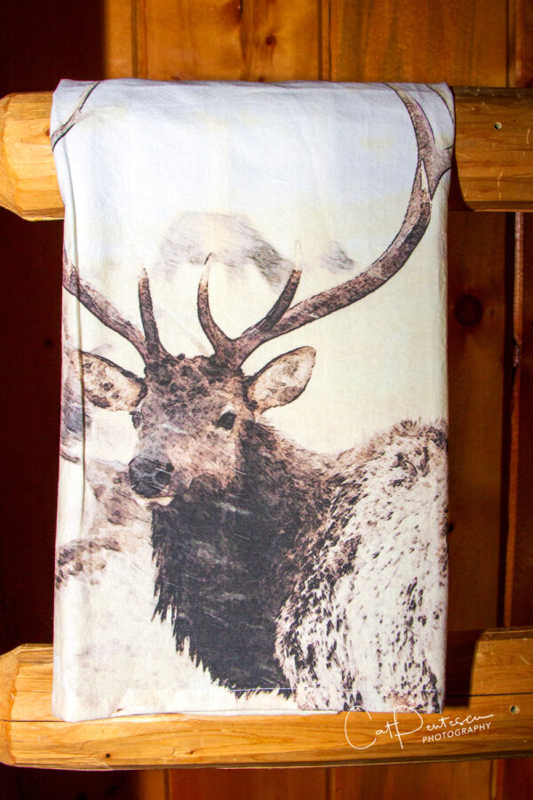 Shop Wyoming WILD WINTER – ELK FLOUR SACK TOWEL