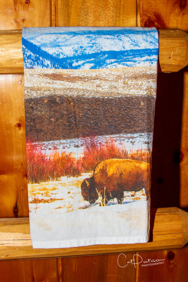 Shop Wyoming MAY HE ROAM – BUFFALO FLOUR SACK TOWEL