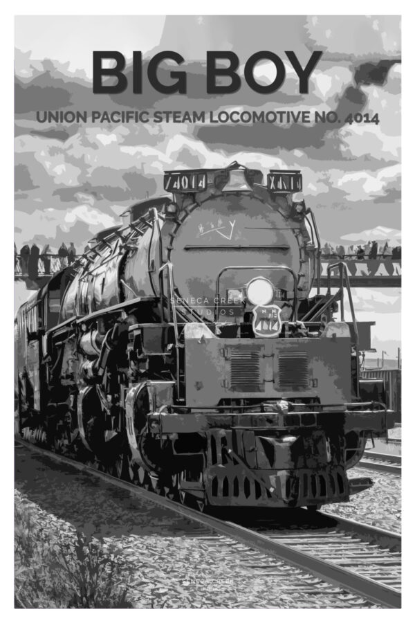 Shop Wyoming Big Boy Union Pacific Steam Locomotive No. 4014 12×18 High Quality Vintage Poster Art Print – Original Artwork