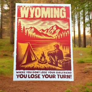 Shop Wyoming Wyoming Sticker- Where you don’t lose your girlfriend, you lose your turn