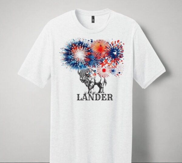 Shop Wyoming Lander Bison 4th of July Shirt