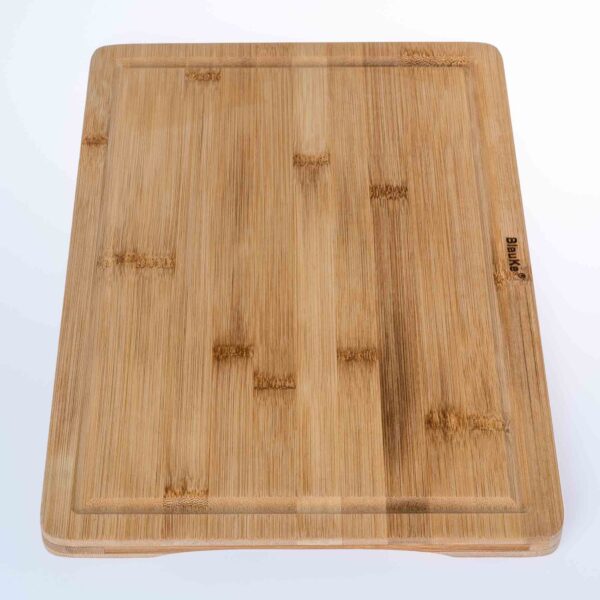 Shop Wyoming Wood Cutting Board for Kitchen 15×10 inch – Wooden Serving Tray – Large Bamboo Chopping Board with Juice Groove and Handles