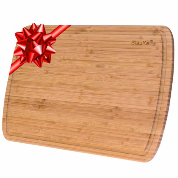 Shop Wyoming Extra Large Wood Cutting Board 18×12 inch – Butcher Block with Juice Groove, Serving Tray – Wooden Chopping Board for Kitchen