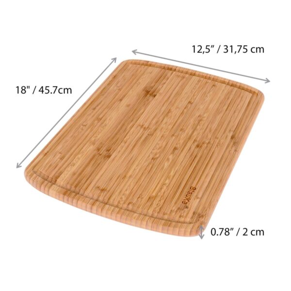 Shop Wyoming Extra Large Wood Cutting Board 18×12 inch – Butcher Block with Juice Groove, Serving Tray – Wooden Chopping Board for Kitchen