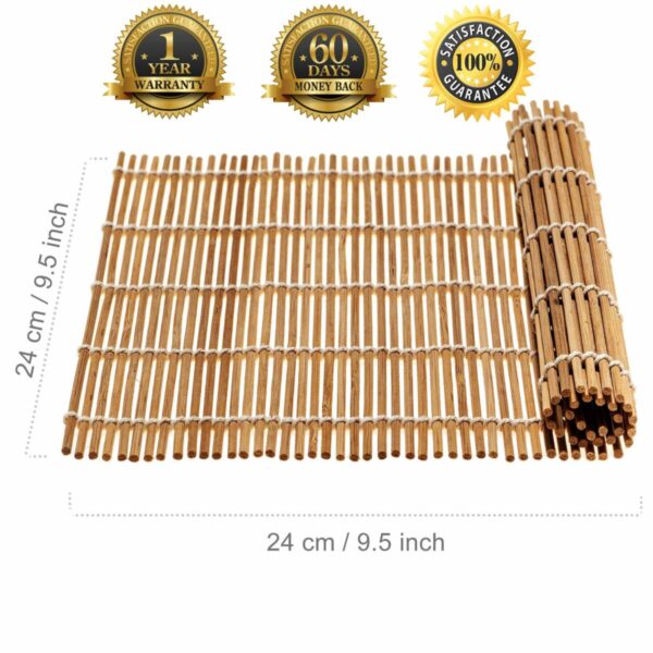 Shop Wyoming Bamboo Sushi Making Kit with 2 Sushi Rolling Mats, 5 Pairs of Reusable Bamboo Chopsticks, 1 Rice Paddle and 1 Spreader – Beginner Sushi Kit