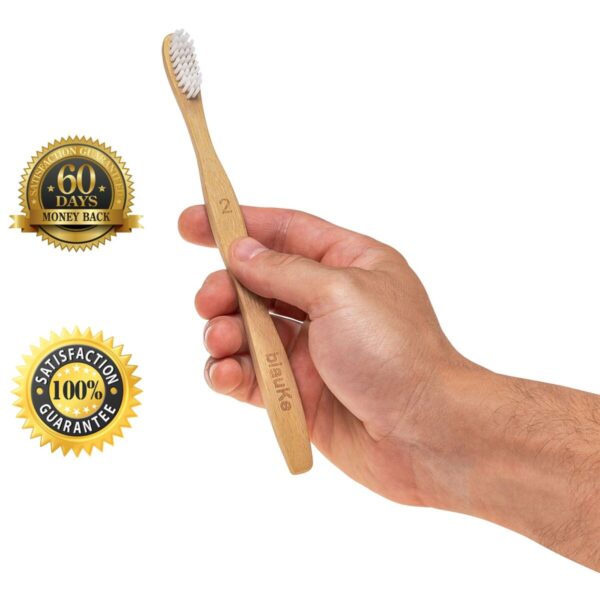 Shop Wyoming Bamboo Toothbrush Set 4-Pack – Bamboo Toothbrushes with Medium Bristles for Adults – Eco-Friendly, Biodegradable, Natural Wooden Toothbrushes