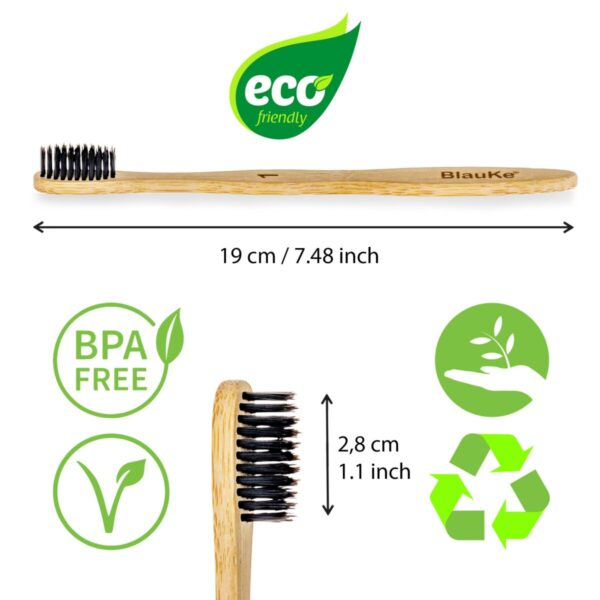 Shop Wyoming Bamboo Toothbrush Set 4-Pack – Bamboo Toothbrushes with Soft Bristles for Adults – Eco-Friendly, Biodegradable, Natural Wooden Toothbrushes