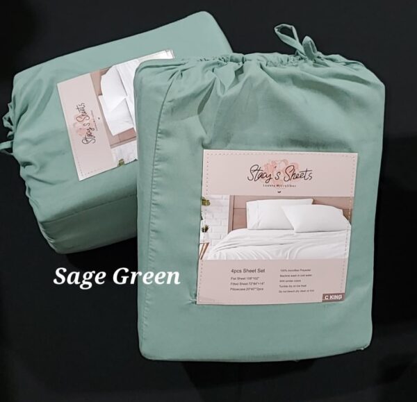 Shop Wyoming Luxurious Brushed Microfiber Bed Sheets – Sage Green