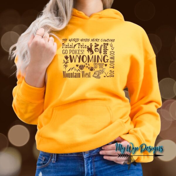 Shop Wyoming Mountain West ~Wyo Gold Hoodie