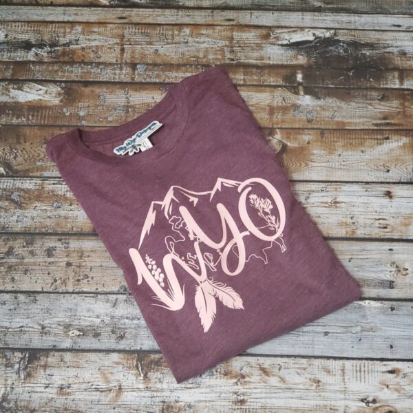 Shop Wyoming Icons of Wyoming ~Heather Maroon~ Long Sleeve tee