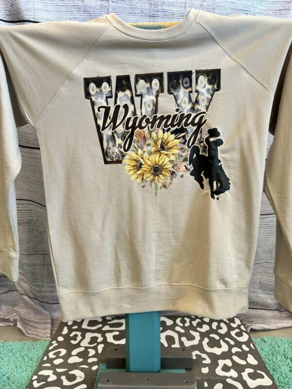 Shop Wyoming Wyoming Sunflower Hoodie, crewneck, or T-shirt