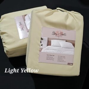 Shop Wyoming Luxurious Brushed Microfiber Bed Sheets – Yellow