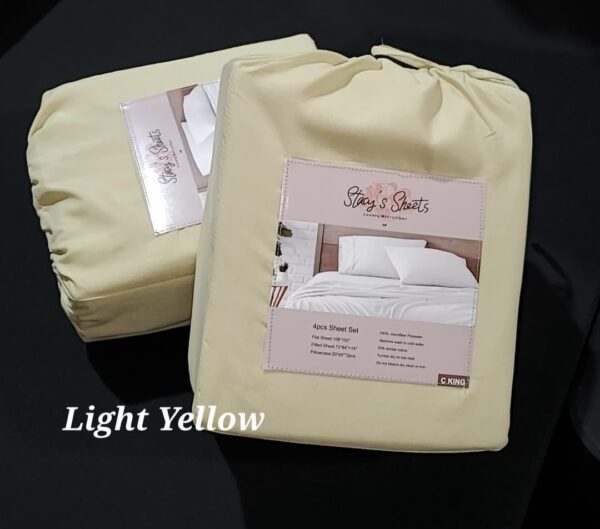 Shop Wyoming Luxurious Brushed Microfiber Bed Sheets – Yellow