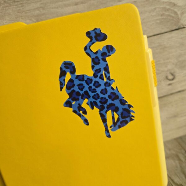 Shop Wyoming Big Bucking Horse Note Pad w/pen ~ Yellow & Royal Cheetah