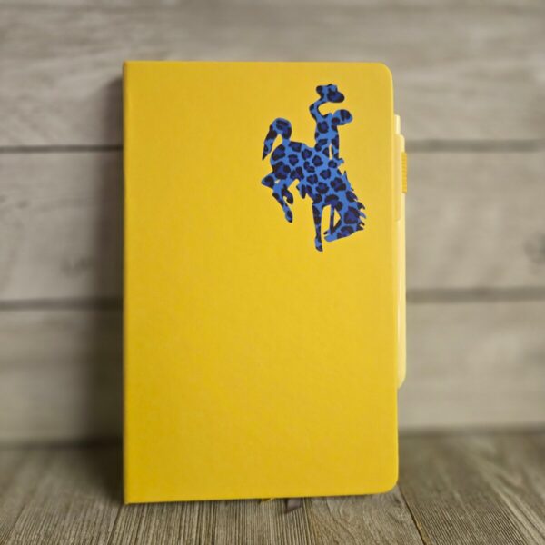 Shop Wyoming Big Bucking Horse Note Pad w/pen ~ Yellow & Royal Cheetah