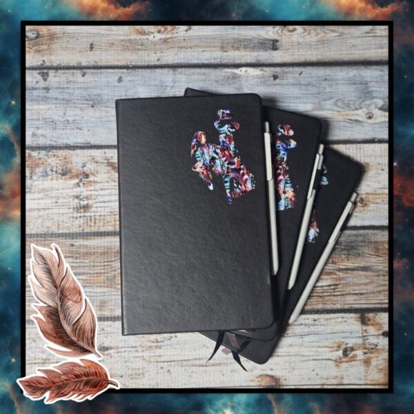 Shop Wyoming Big Bucking Horse Note Pad w/pen ~ Black & Feathers