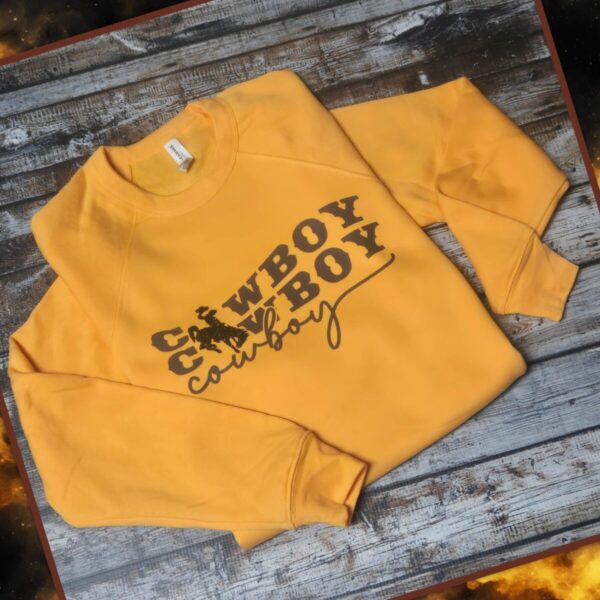 Shop Wyoming Those Cowboys! Bella Fleece Sweatshirt