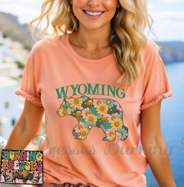 Shop Wyoming WYOMING Flower Bear T-Shirt