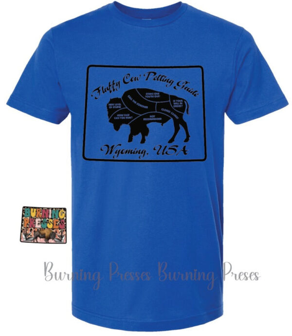 Shop Wyoming Fluffy Cow Petting Guide T-Shirt Wyoming