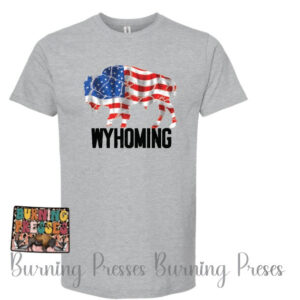 Shop Wyoming WYHOMING T-shirt in Blue or Grey