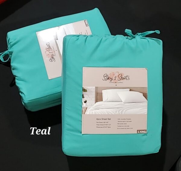 Shop Wyoming Luxurious Brushed Microfiber Bed Sheets – Teal