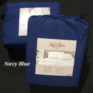 Shop Wyoming Luxurious Brushed Microfiber Bed Sheets – Navy Blue