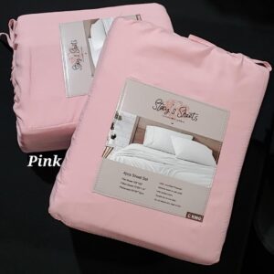 Shop Wyoming Luxurious Brushed Microfiber Bed Sheets – Pink