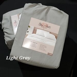 Shop Wyoming Luxurious Brushed Microfiber Bed Sheets – Light Gray