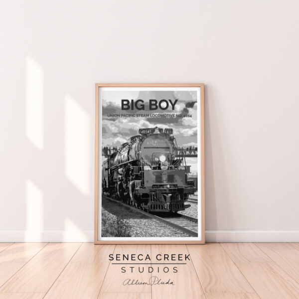 Shop Wyoming Big Boy Union Pacific Steam Locomotive No. 4014 12×18 High Quality Vintage Poster Art Print – Original Artwork