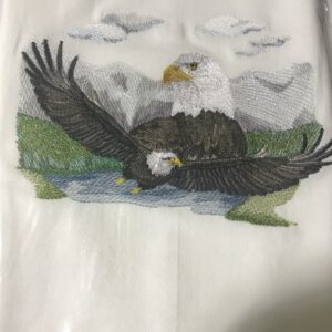 Shop Wyoming Bald Eagle Scene Dish Towel