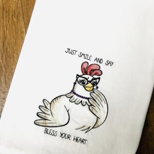 Shop Wyoming Chicken – Bless Your Heart Dish Towel