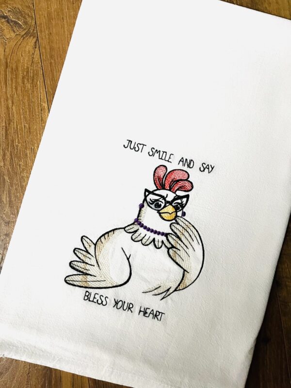 Shop Wyoming Chicken – Bless Your Heart Dish Towel