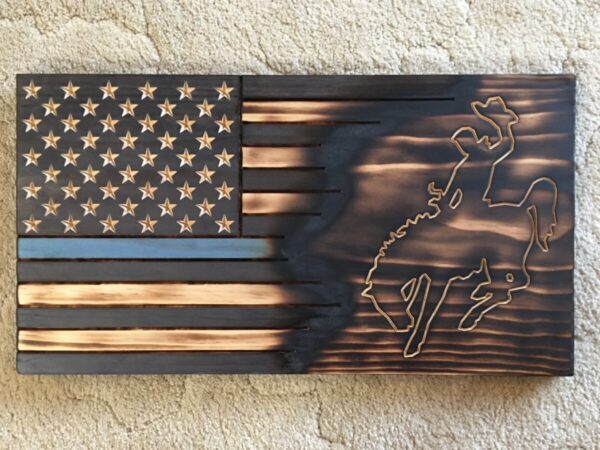 Shop Wyoming Custom American Flag Medium