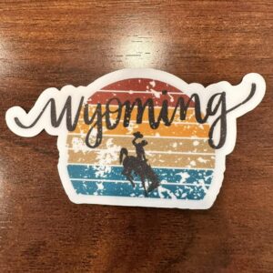 Shop Wyoming Exclusive Wyoming multicolor Design 3″ Sticker