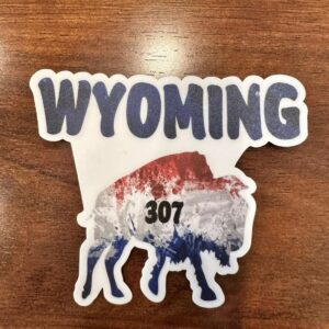 Shop Wyoming Exclusive Wyoming Buffalo Blue Design 3″ Sticker