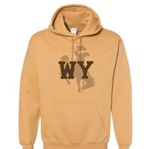 Shop Wyoming WY Faded horse Hoodie