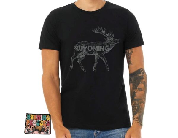 Shop Wyoming Men’s Wyoming Elk T-shirt or Hoodie