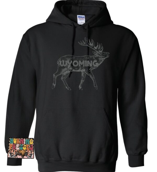 Shop Wyoming Men’s Wyoming Elk T-shirt or Hoodie