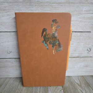 Shop Wyoming Big Bucking Horse Note Pad w/pen ~ Cognac & Patina