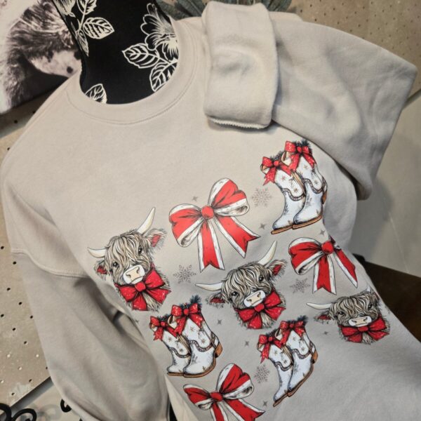 Shop Wyoming Boots, Bows & Bovines! Bella Sweatshirt