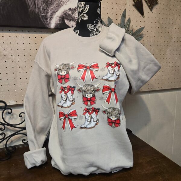 Shop Wyoming Boots, Bows & Bovines! Bella Sweatshirt