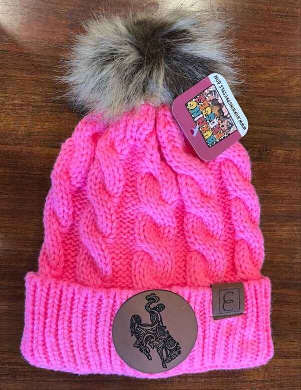 Shop Wyoming Wyoming Pink Beanie