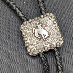 Shop Wyoming Wyoming Bucking Horse Silver Bolo Tie