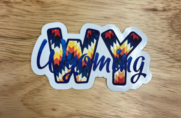 Shop Wyoming WY Aztec Design 3.5″ Sticker